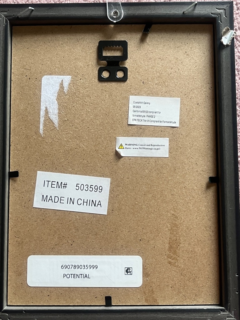 All Eyes On Me Hand Crafted Framed Eye Motif Mixed-Media Wall Art - Pink / Gold - Picture 9 of 9